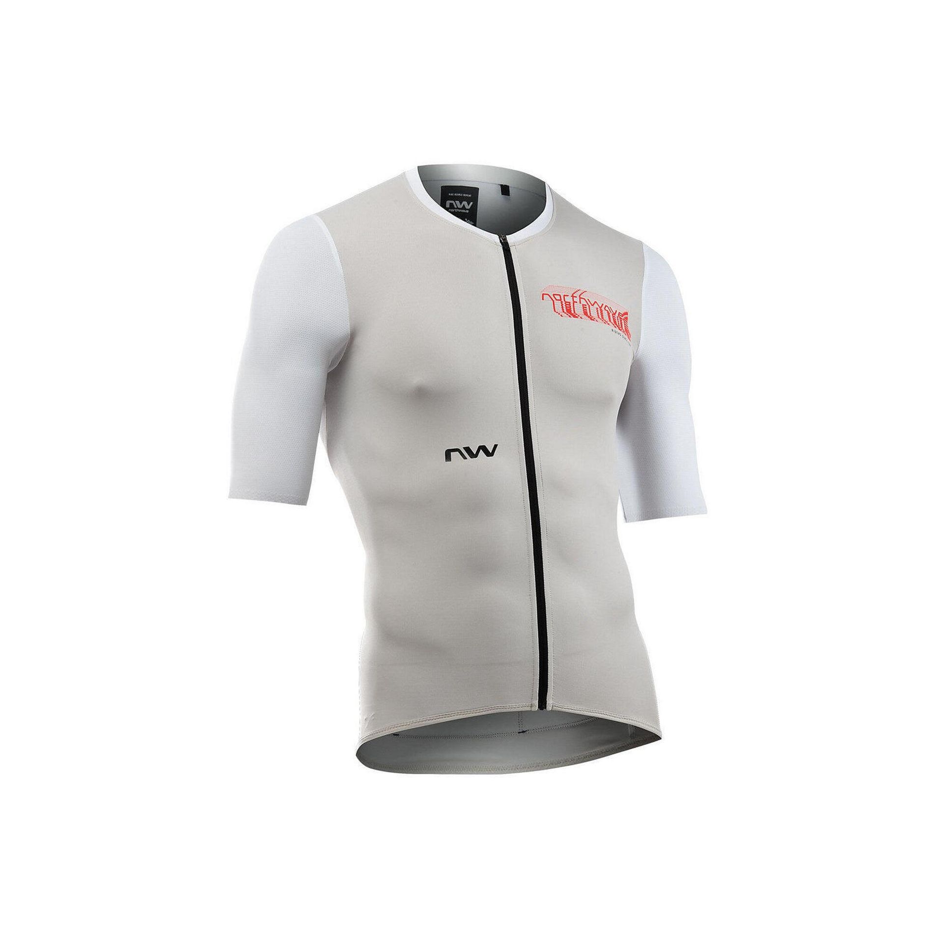 Koszulka rowerowa gravel mtb NORTHWAVE Essence Evo Jersey UPF50 jasny szary