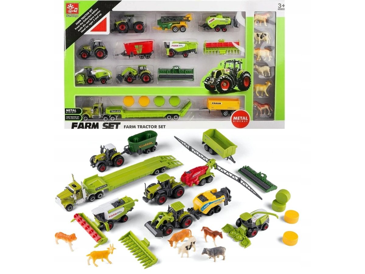 Maszyn Rolniczych,Zestaw , Autka Traktory Akcesoria