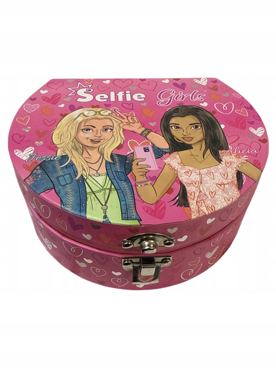 SELFIE GIRLS SZKATUŁKA, PUDEŁKO NA BIŻUTERIĘ DLA DZIEWCZYNKI PREZENT