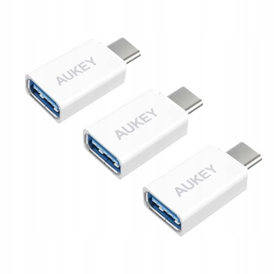 AUKEY CB-A1 Adapter USB do USB-C 3pak BIAŁY 3 SZTUKI