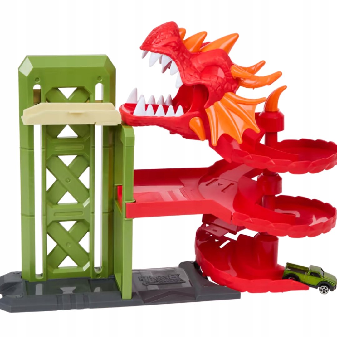 REWELACYJNY Tor samochodowy z windą Monster Garage Teamsterz 2 kolory