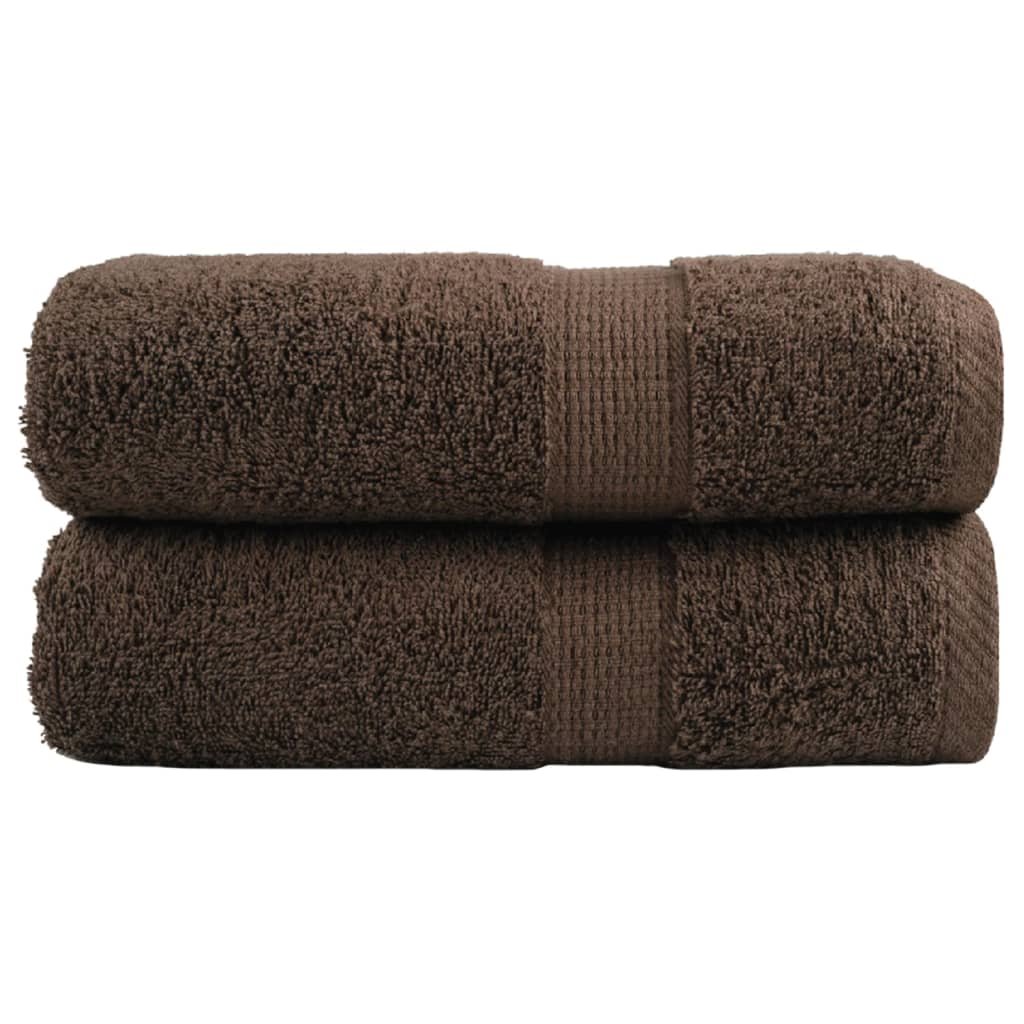 vidaXL Ręczniczki premium 2 szt., bordo, 30x30 cm, 600 g/m2, bawełna