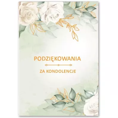 Karnet Podziękowania za kondolencje