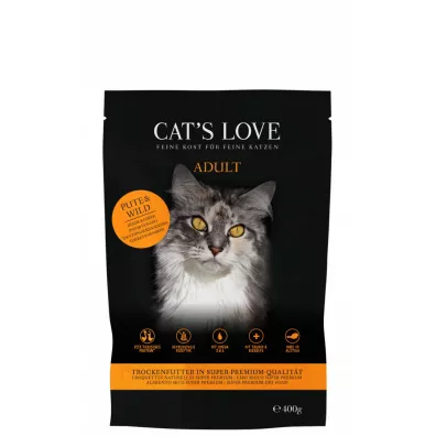 Cats Love Pute Wild - sucha karma dla kota z indykiem i dziczyzną 400 g
