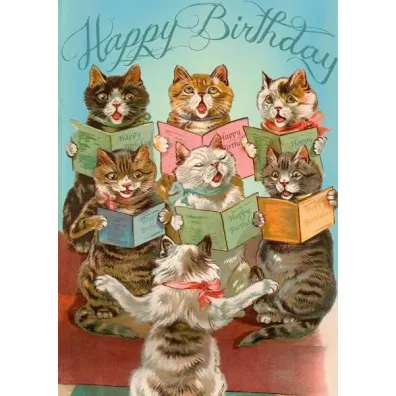 Karnet B6 z kopertą Urodziny Chór 7 kotów