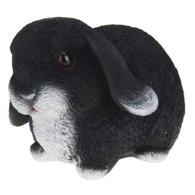 ProGarden Figurka ogrodowa królik czarny 16 cm