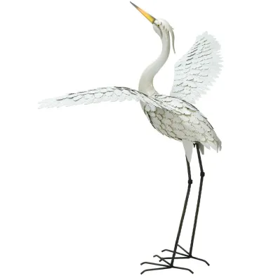 ProGarden Figurka ogrodowa Żuraw duży metalowy 123 cm