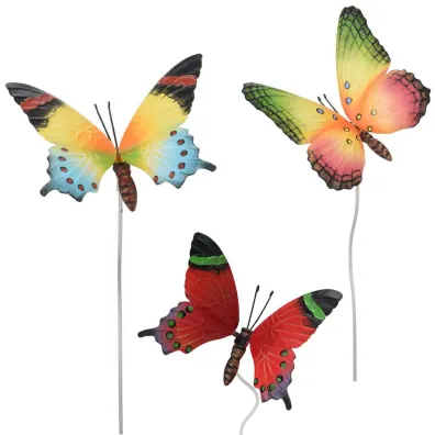 ProGarden Dekoracja ogrodowa do wbicia Motyle 3 szt.