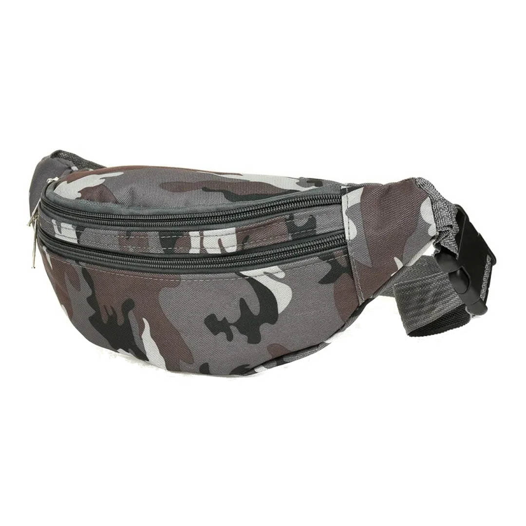 Nerka saszetka moro szara męska pojemna 3 kieszenie