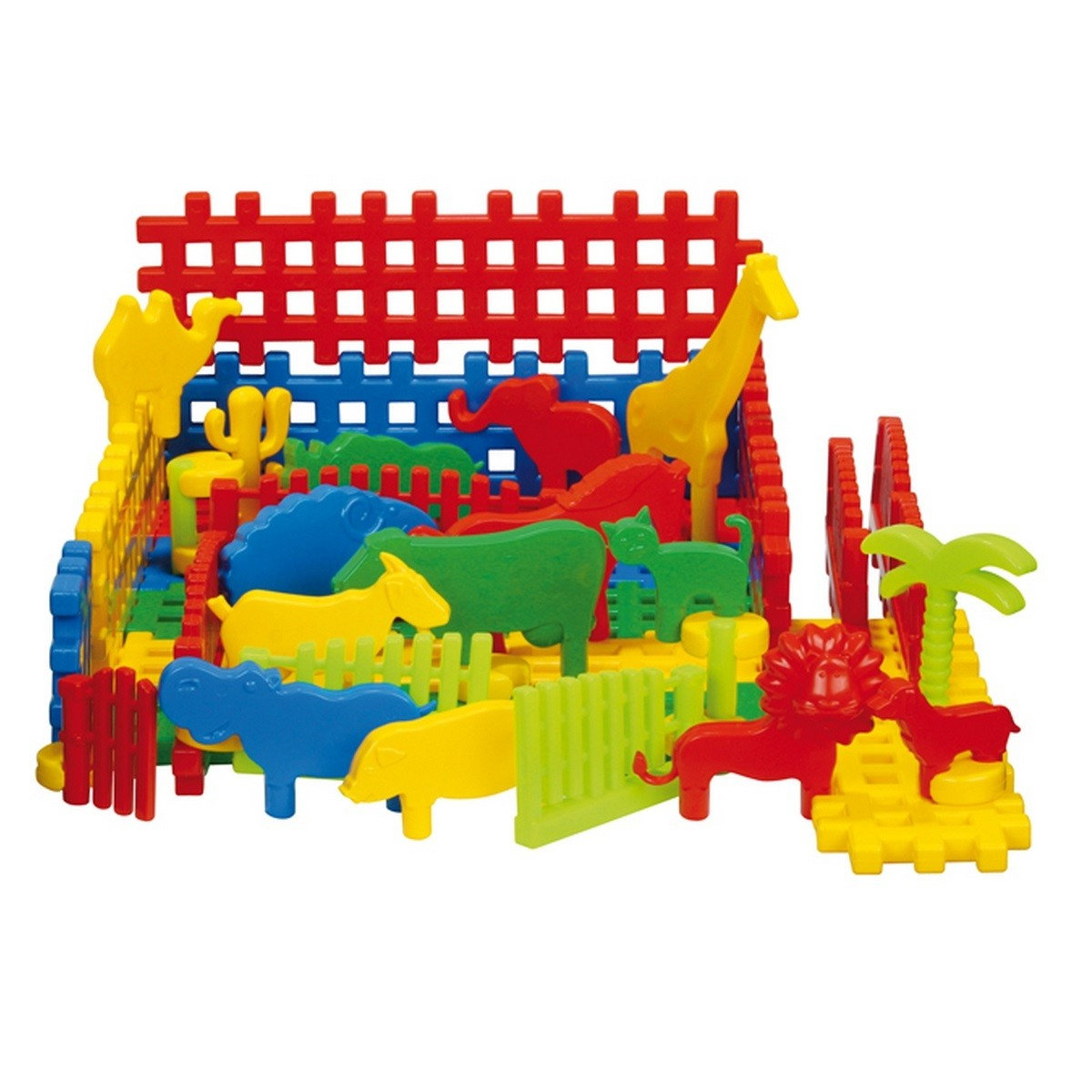 Duzy Zestaw Klocki Konstrukcyjne Zwierzęta Świata