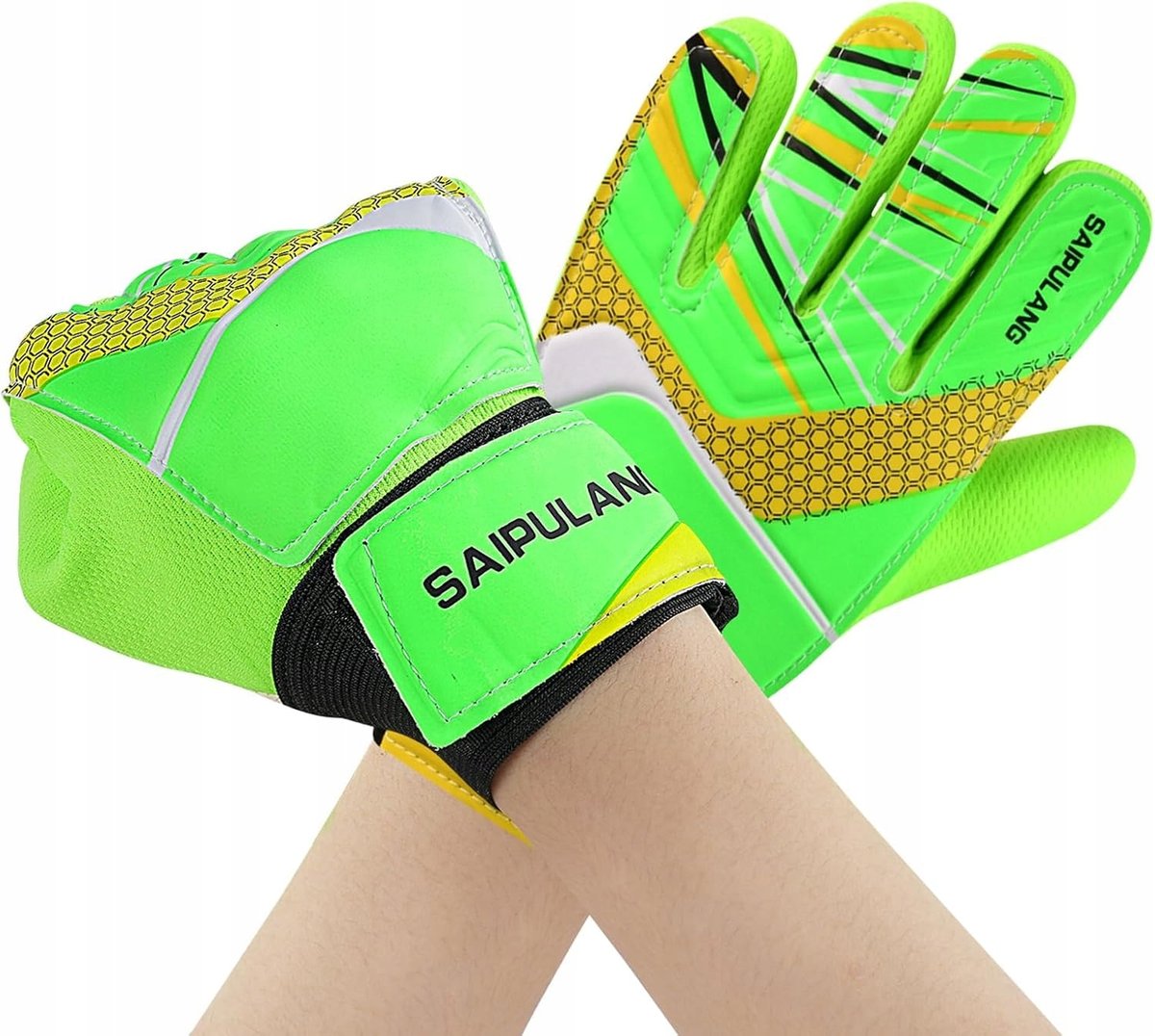 RĘKAWICE BRAMKARSKIE DLA DZIECI PIŁKARSKIE RĘKAWICE PIŁKA NOŻNA 8 - 10 LAT