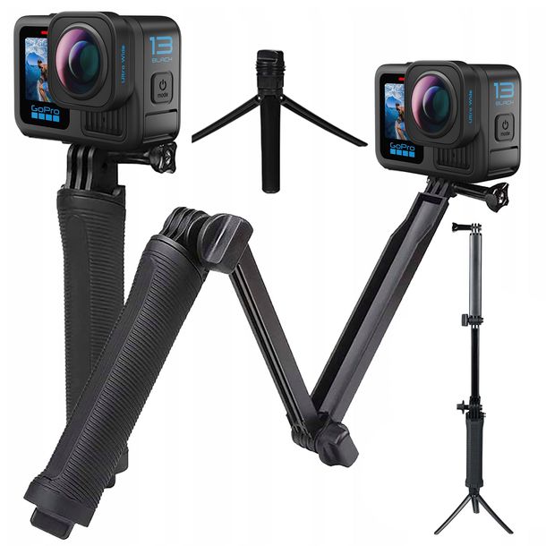Selfie Stick Kijek Uchwyt 3WAY Statyw do GoPro 13/12/11/10/9 DJI Hero 2024