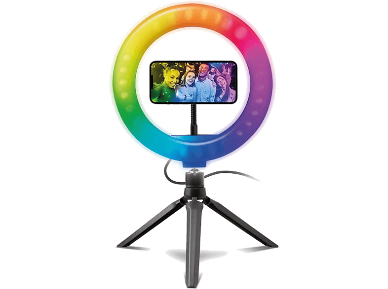 Lampa LED Ring SBS TESELFIRINGCLIP10RGB Czarny