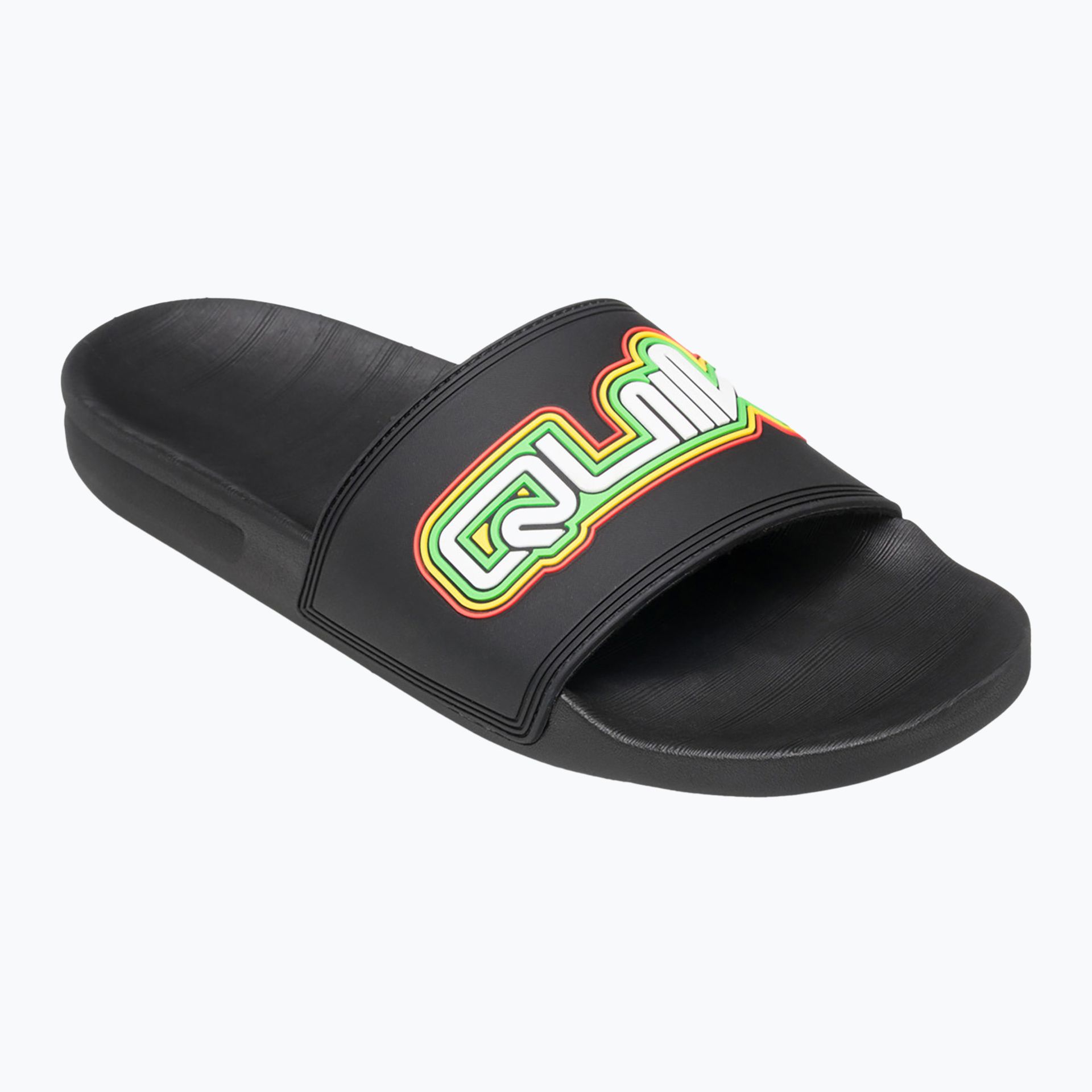 Klapki męskie Quiksilver Rivi Wordmark Slide II black rasta WYSYŁKA W 24H 30 DNI NA ZWROT
