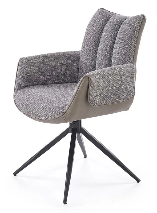 Krzesło obrotowe popielate pikowane H1-M16