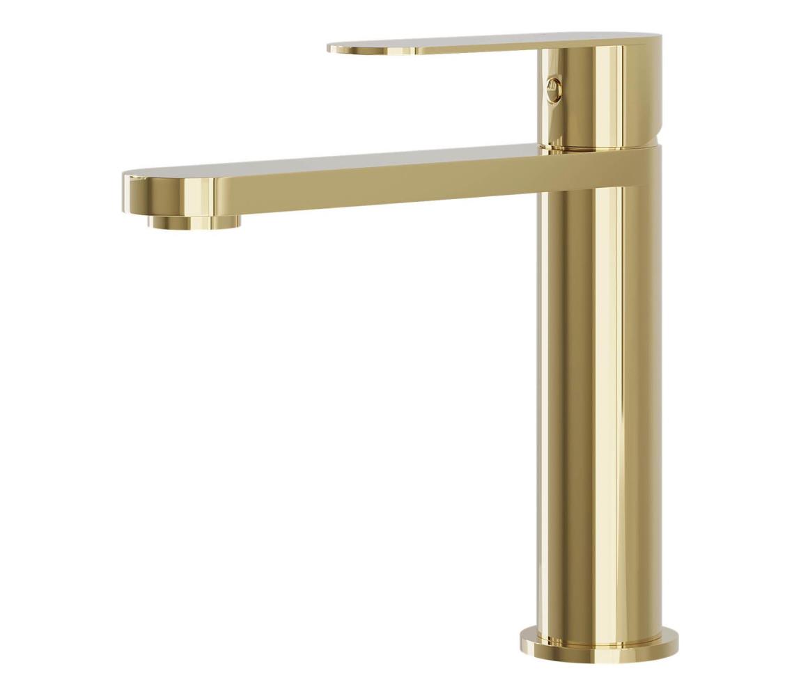 BATH DELUXE 28-017-02-64-02 - Kran do umywalki TARNBY 17,3 cm błyszczący mosiądz