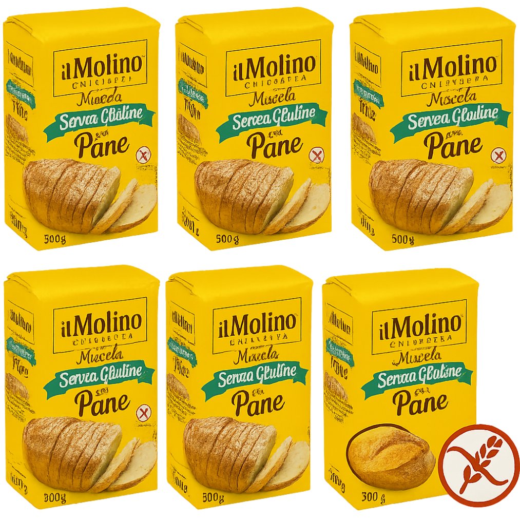 Mieszanka bezglutenowa na chleb Miscela Senza Glutine per Pane 500g x 6- il Molino Chiavazza