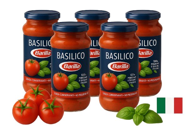 Sos pomidorowy z bazylią x 5 Basillico 400g - Barilla