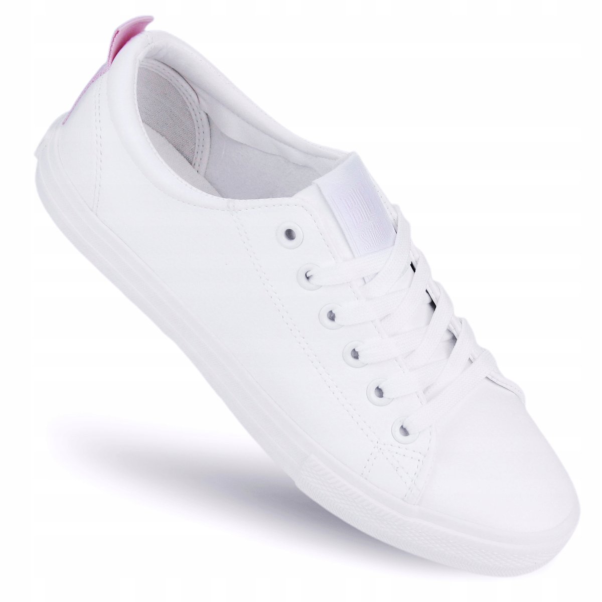 TRAMPKI damskie buty BIG STAR tenisówki niskie białe z ekoskóry RR274001 37