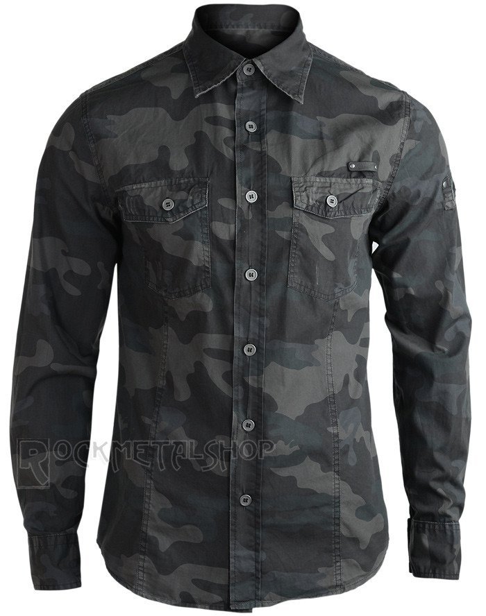 koszula MEN SHIRT SLIM - DARKCAMO-XXL