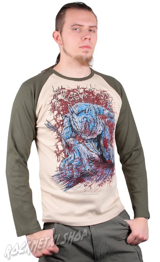 longsleeve BLACK ICON - ATTACK khaki / beżowy (LICON051)-L