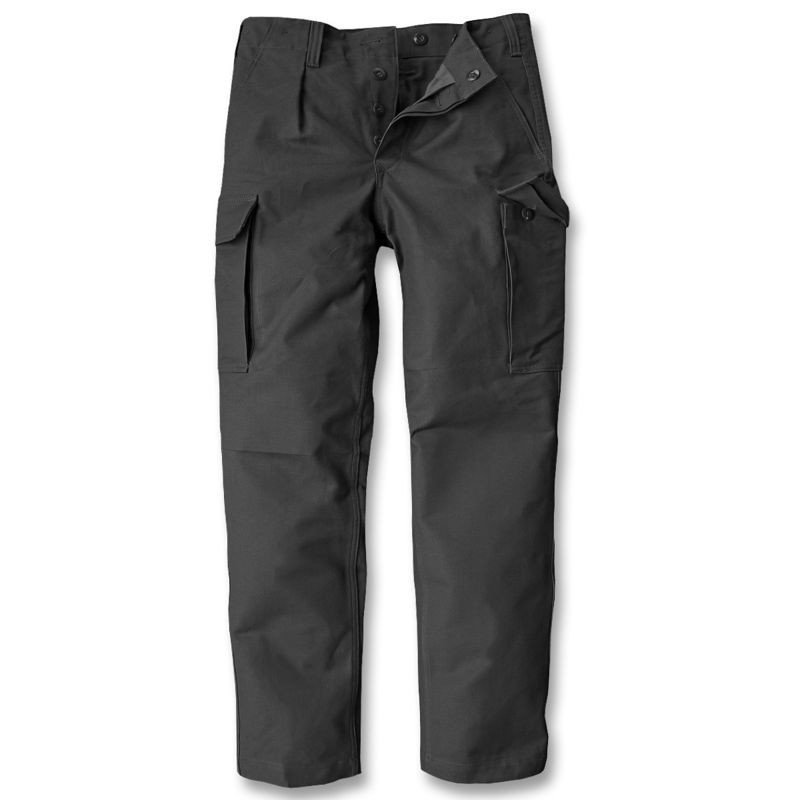 spodnie bojówki MOLESKINHOSE PREWASH SCHWARZ-12