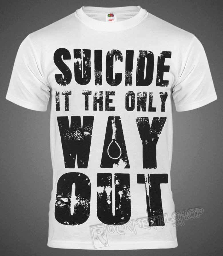 koszulka BLACK ICON - SUICIDE (MICON148 WHITE)-XXL