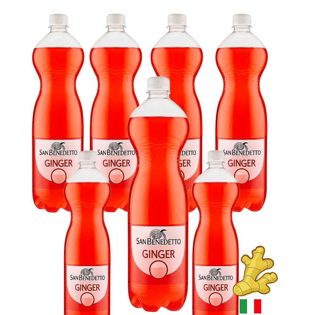 Lemoniada gazowana imbirowa Ginger 1,5l x 7- San Benedetto