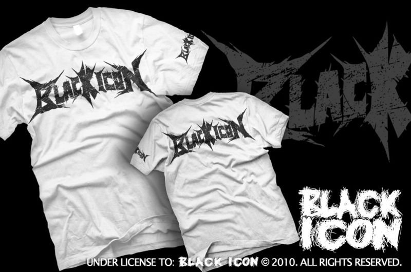 koszulka BLACK ICON - LOGO (MICON038 WHITE)-L