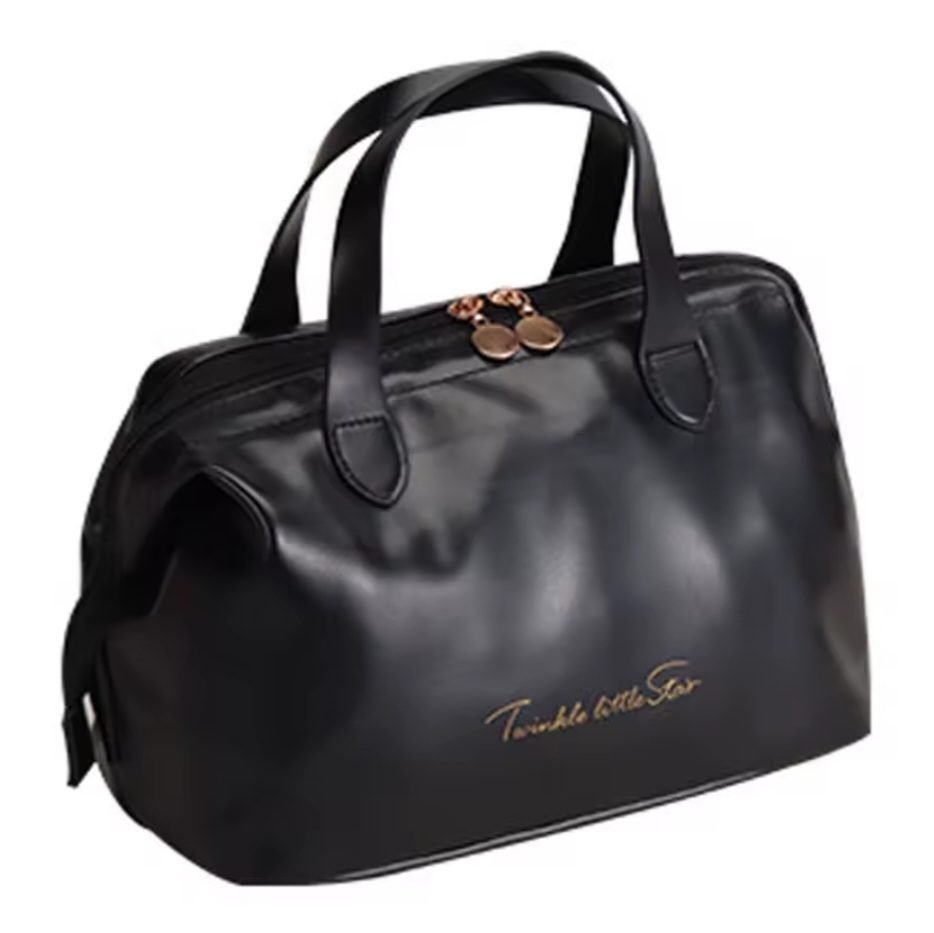 Kosmetyczka Damska Duży Pojemny Elegancki Kuferek Czarna