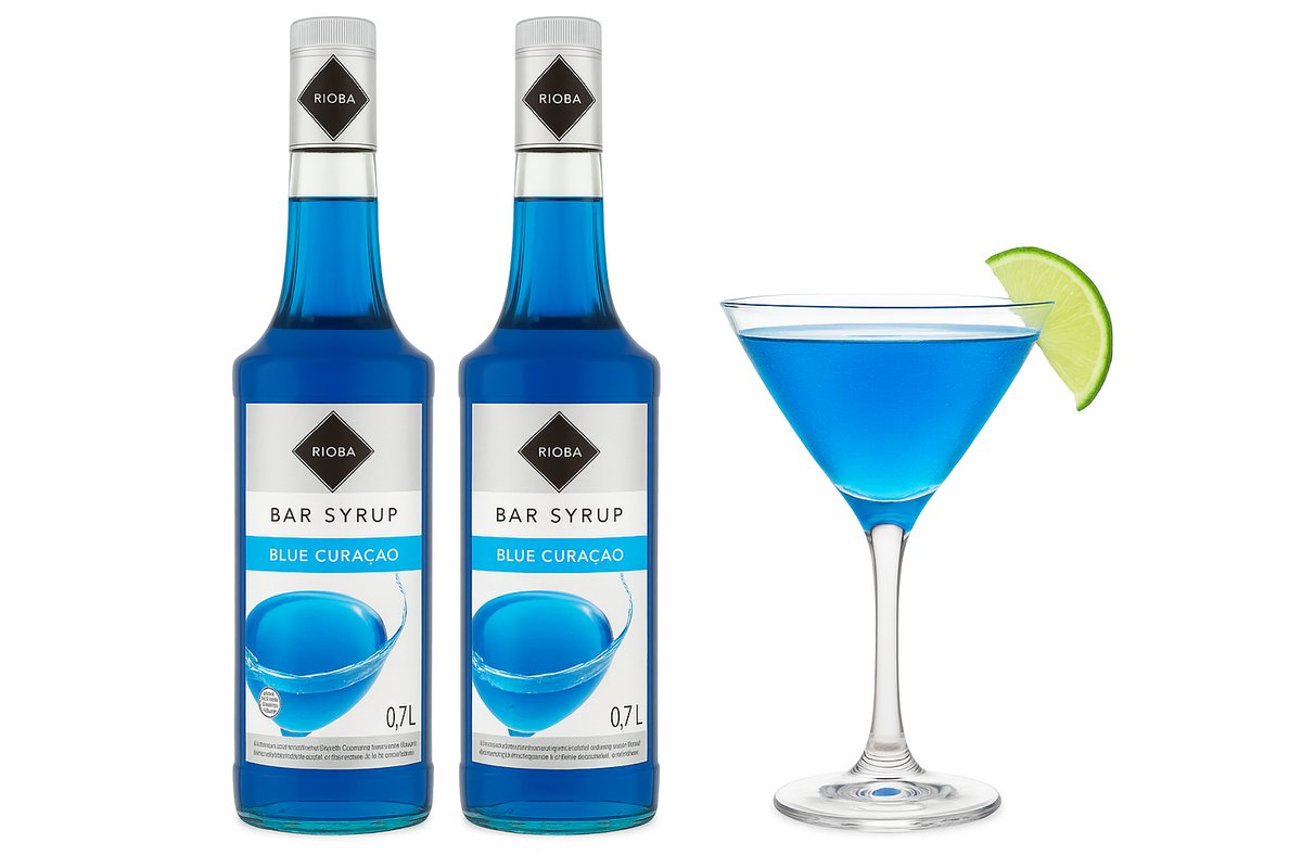 Syrop barmański Blue Curacao 700ml x2 - Rioba