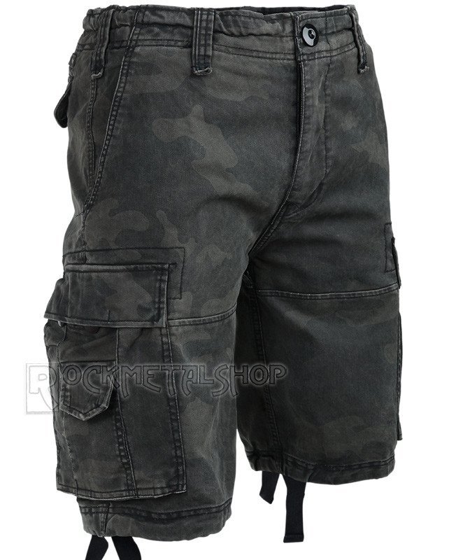 spodnie bojówki krótkie VINTAGE SHORTS - DARKCAMO-3XL