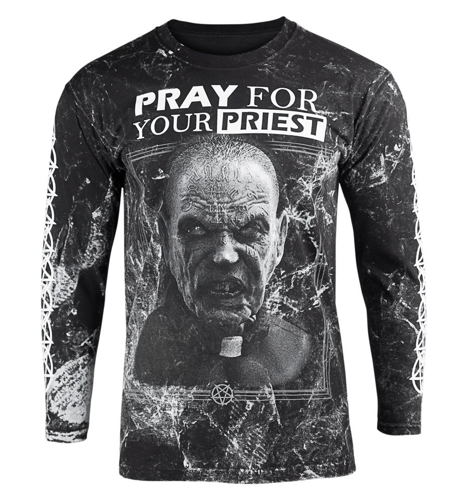 longsleeve AMENOMEN - PRAY FOR YOUR PRIEST (OMEN147LO ALLPRINT WHITE)-S