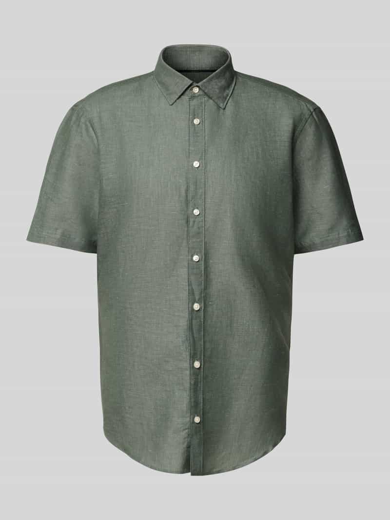 Koszula biznesowa o kroju slim fit z listwą guzikową