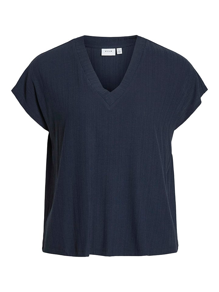 Vila Koszulka w kolorze granatowym