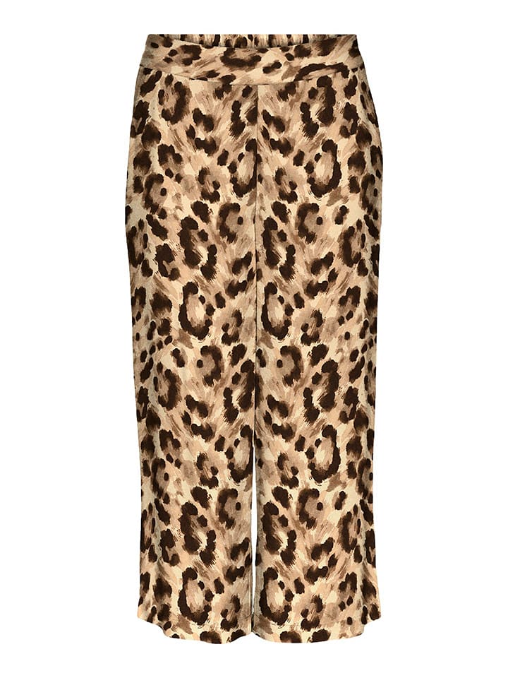 Vero Moda Spodnie w kolorze beżowo-brązowym