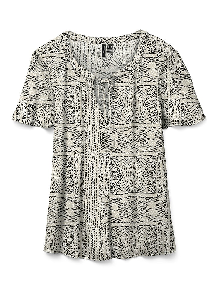 Vero Moda Bluzka w kolorze kremowo-czarnym