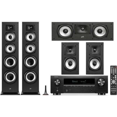 DENON AVR-X1800 + POLK AUDIO Monitor XT7'0 + XT15 + XT30C Czarny