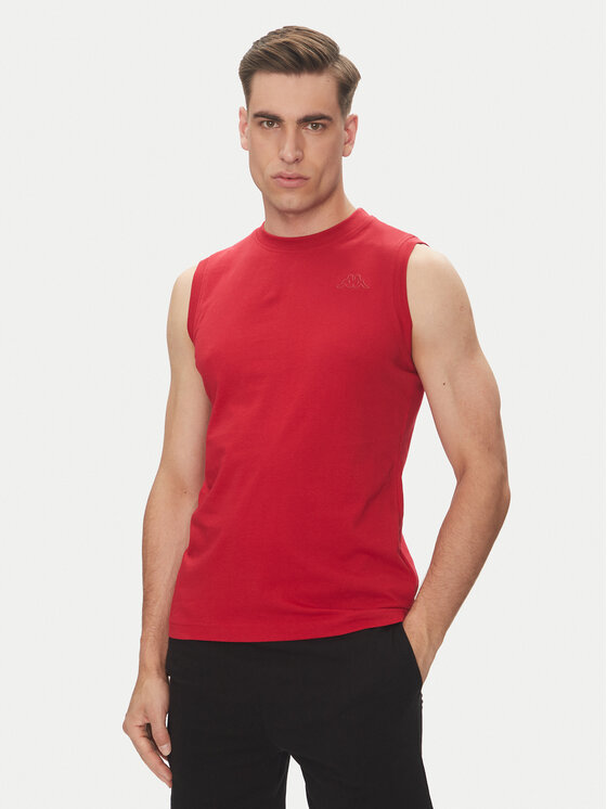 Kappa Tank top Logo Corpo Cadwal 303HZB0 Czerwony Regular Fit