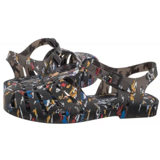 Sandały Possession Print+Mic 33443/54089 Black/Multicolor (ML363-a) Melissa