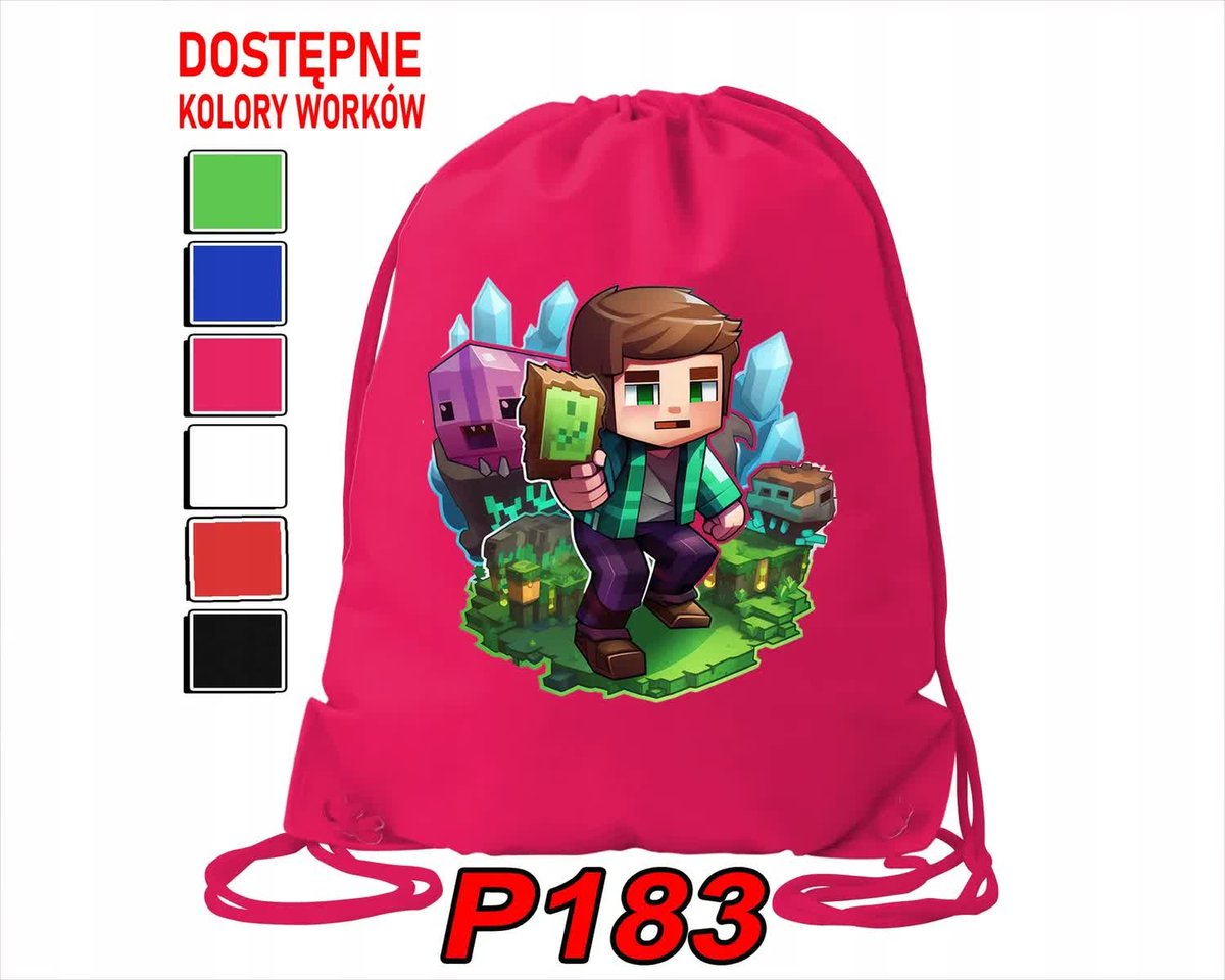 Worek Szkolny Na Wf Buty Sportowy Dla Dziecka Gry 5 Wzorów + Imię