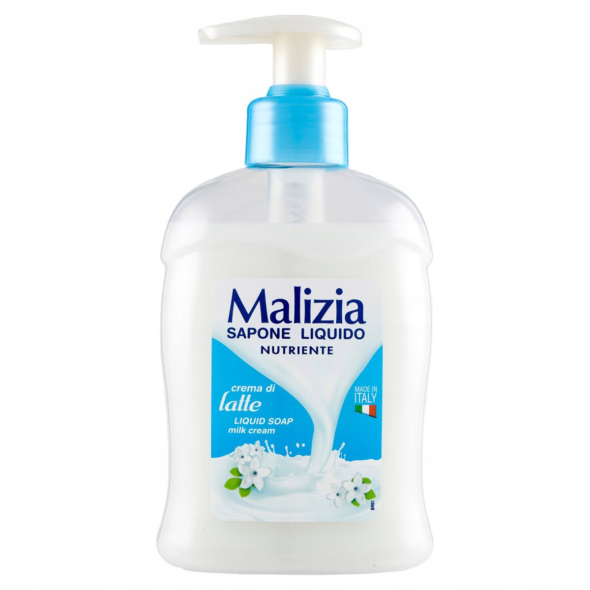 Malizia mydło w płynie, z pompką - Śmietanka z mlekiem - 300ml