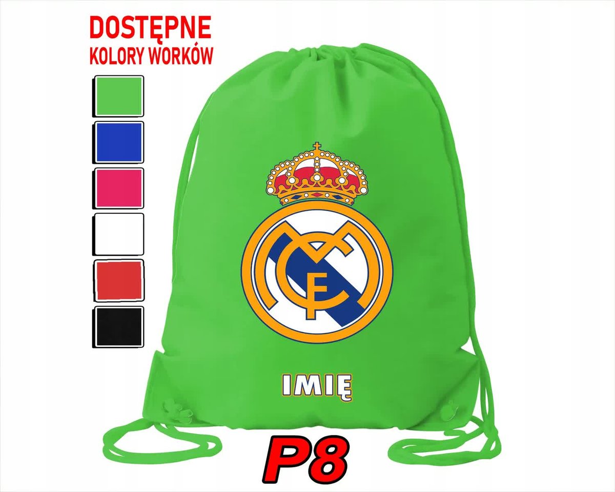 Worek Szkolny Na Wf Trening Buty Sportowy Dla Fana Real Madryt Kluby