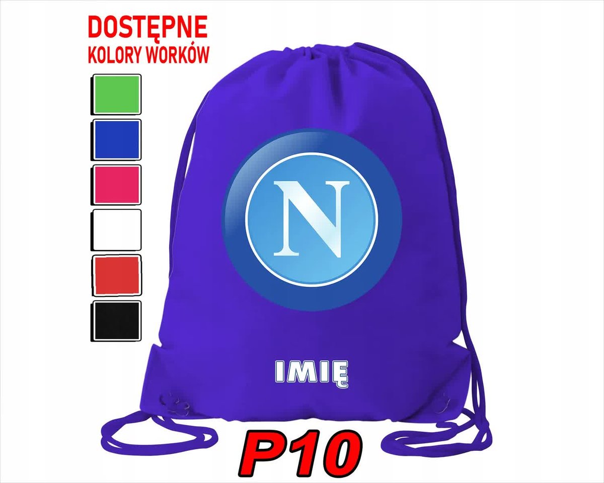 Worek Szkolny Na Wf Trening Buty Sportowy Dla Fana Napoli Kluby