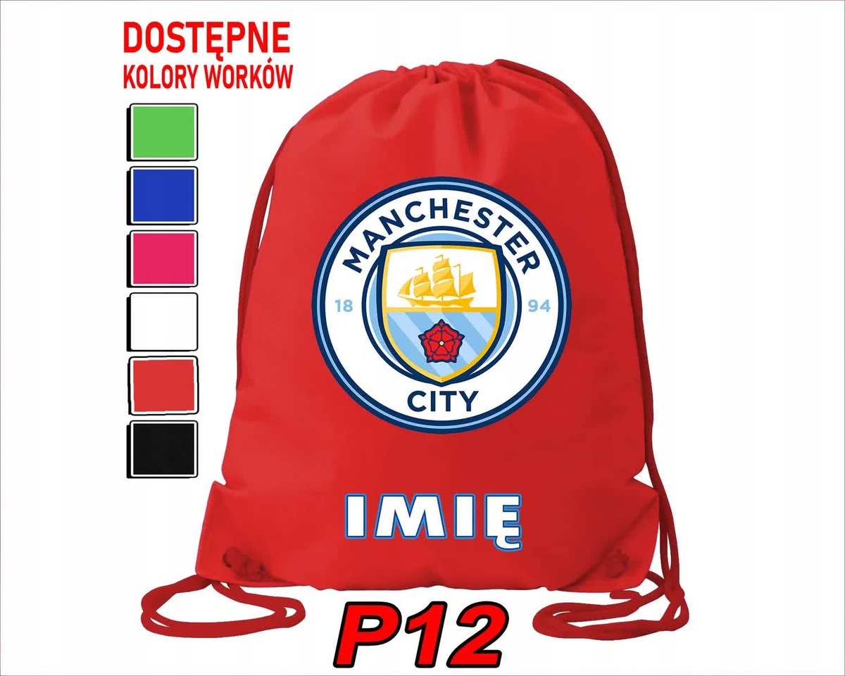 Worek Szkolny Na Wf Trening Buty Sportowy Dla Fana Manchester City Kluby