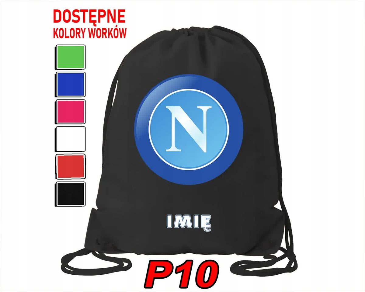 Worek Szkolny Na Wf Trening Buty Sportowy Dla Fana Napoli Kluby