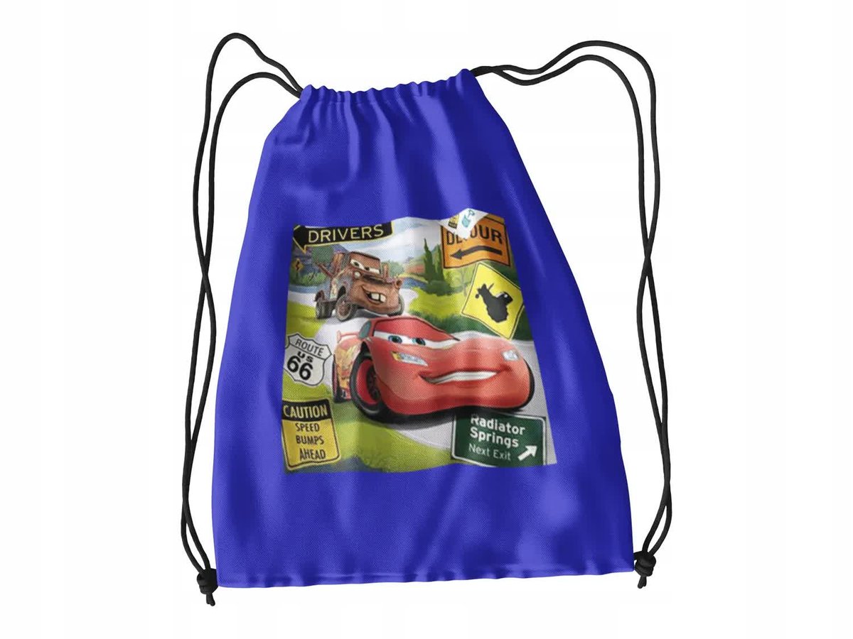 Worek Na Buty-Sportowy- Auta Zygzak Dzieci +Imię