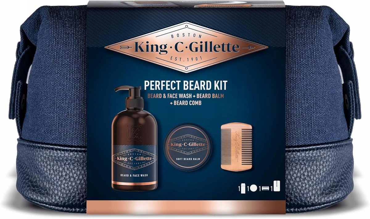 GILLETTE King C. MEN Zestaw do golenia brody + EKSLUZYWNA KOSMETYCZKA