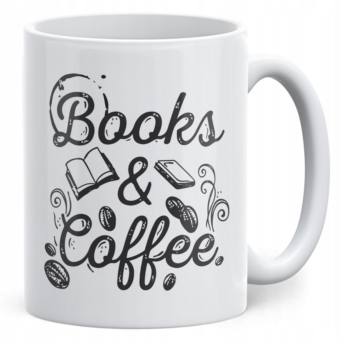 Kubek ceramiczny Coffee And Books Dla Fanów Czytania i Kawy
