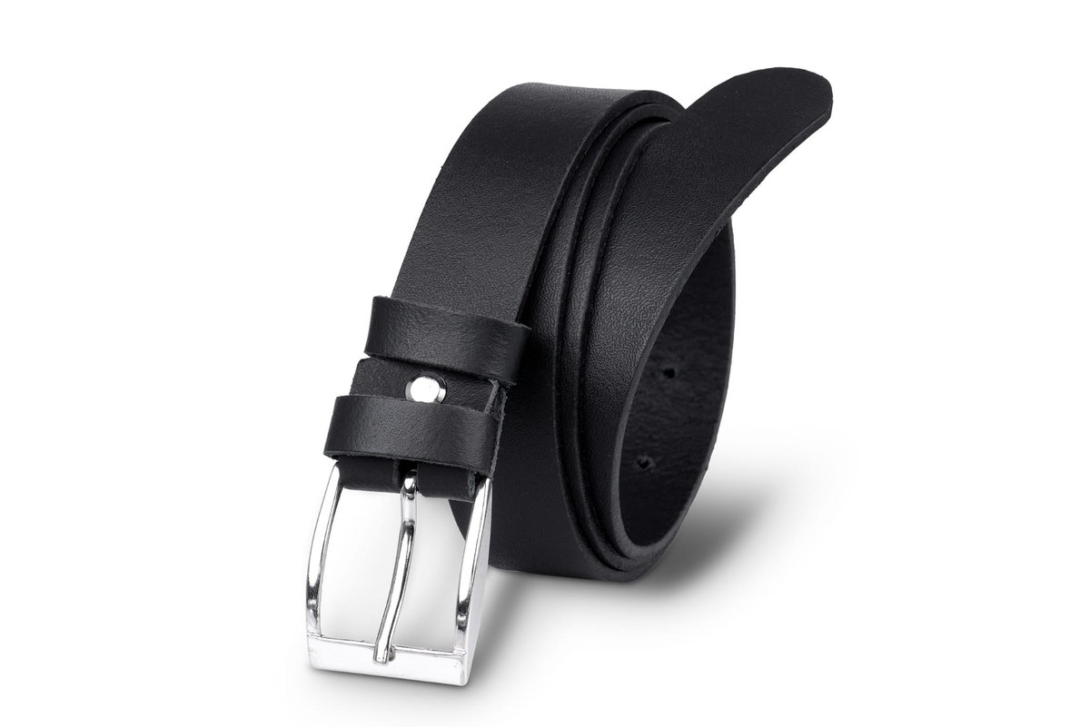 Pasek męski skórzany Kaletnik Czarny 3 cm